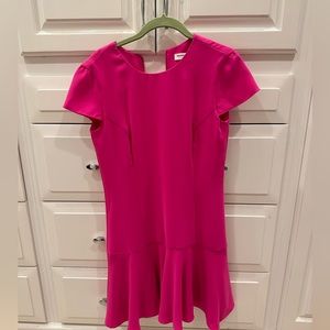 Amanda UpRichard fit and flat bright pink cocktail dress